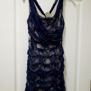 Women's beautiful Navy blue lace dress